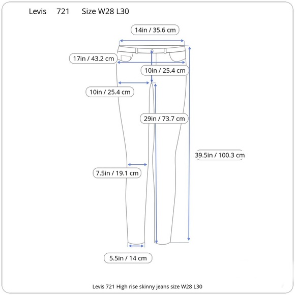 Levi’s 721 high waist skinny jeans size W28 L30 - Picture 2 of 16